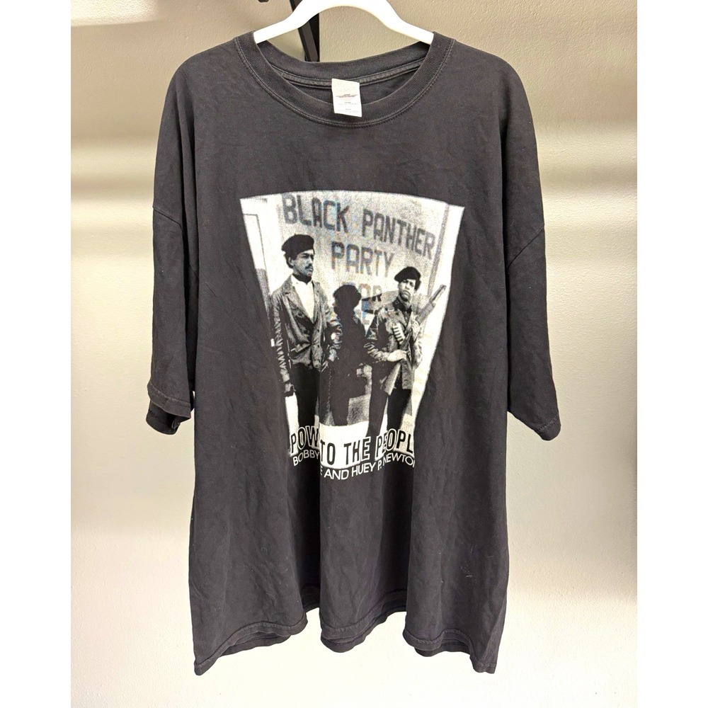 Vtg Black Panther Party Shirt XXXL Power To The People Bobby Seale Huey Newton